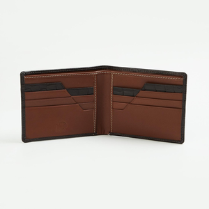 Cartera Corta de Cuero Genuino Crazy Horse para Hombre, Delgada, con Bloqueo RFID, Tarjetero, Logotipo Personalizado, Forro de Satén, Cierre Plegable, CROSS FAB - Product Image 3