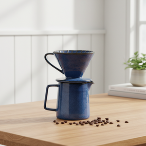 Ensemble de pot et de filtre à café en porcelaine durable de haute qualité multi-usages 3460808Dsetl-0.4 pour les amateurs de café - Product Image 6