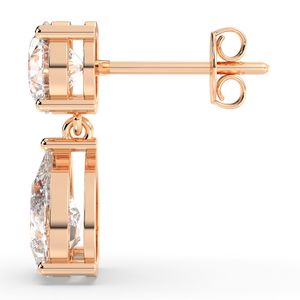 Boucles d'oreilles REYES, nouveau design, 4,7 carats, diamant HPHT CVD cultivé en laboratoire, pour femmes, luxe, or massif 14K 18K, bijoux fins de mariage - Product Image 3