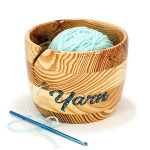 Wooden Yarn <b>Bowl</b> Crochet Yarn <b>Bowl</b> for <b>Knitting</b> and Crocheting Handmade Natural Wood <b>Bowl</b> at Wholesale Price - Product Image 2
