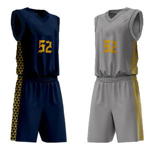 Conjunto de camiseta de baloncesto reversible personalizado para equipos universitarios juveniles uniformes deportivos transpirables para hombres para sublimación deportiva - Product Image 2