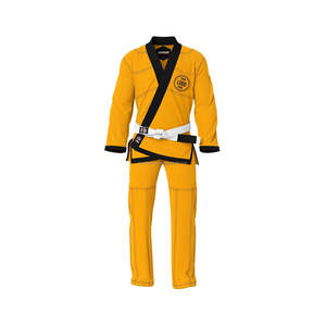 Kimono BJJ Gi de algodón 100% transpirable Unisex de fábrica y pantalones cortos MMA tejido con perlas Judo para adultos Kimono BJJ púrpura - Product Image 3