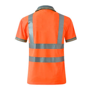 Camiseta de trabajo reflectante de seguridad personalizada 100% poliéster para hombre - Product Image 3
