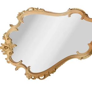 Miroir baroque vénitien du milieu du XIXe siècle, couleur crème - Product Image 1