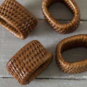 Anneaux de serviette en rotin décoration de table bon marché OEM logo personnalisé porte-anneau accepté pour serviettes - Product Image 5