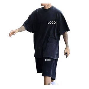 Newest Summer Short Sports Suit Leisure Short Sleeve <b>New</b> T-shirt and Shorts 2Pcs Men's Sets - Product Image 1