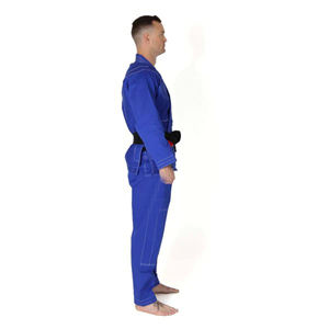 Combinaison de lutte blanche personnalisée, légère, respirante, extensible, tenue d'entraînement d'arts martiaux avec ceinture pour adultes - Product Image 3