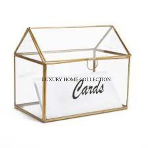 Caja de almacenamiento de tarjetas acrílicas y tarjetas de visita de diseño de cabaña, organizador de almacenamiento de mesa decorativo clásico de la mejor calidad para el hogar - Product Image 3