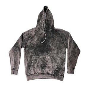 Fabricant de vêtements Streetwear sweat à capuche de couleur unie vintage sweat-shirt à capuche avec logo personnalisé vintage délavé à l'acide sweats à capuche pour hommes surdimensionnés - Product Image 1