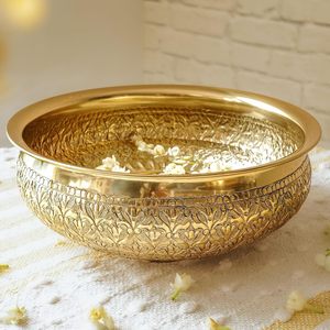 Wholesale <strong>Suppliers</strong> of Attractive Silver Aluminum Metal Herd <strong>Bowls</strong> Customized Disposable Design with Gold Leaf Spoon Cheap Price - Product Image 5