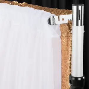 Double Crossbar Valance Backdrop Hanger Wedding Decoration Party For Pipe And Drape Backdrop Stand Kit 3" Hanger 2 Pack