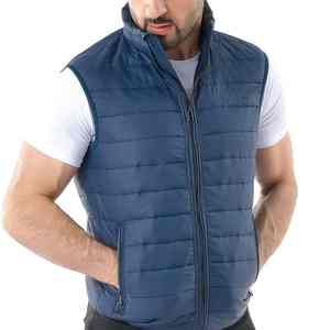 2025 nuevo elegante personalizado ligero cálido burbuja sin mangas de talla grande abrigo de cintura hombres chaqueta sin mangas acolchada para hombres - Product Image 1