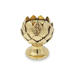 Soporte de luz de té de metal pulido dorado, vajilla elegante de tamaño mediano, soporte de luz en T de latón, decoración de iluminación de precio asequible - Product Image 1