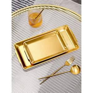 Bandeja Rectangular de Acero Inoxidable de Alta Resistencia - Bandeja de Servicio de Grado Comercial para Bodas, Banquetes y Restaurantes de Alta Cocina - Product Image 3