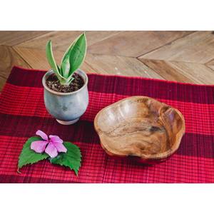 Ensemble de 4 bols faits à la main en bois d'acacia en forme de fleur, ensemble de service bols en bois incurvés, cadeaux de décoration de cuisine - Product Image 5