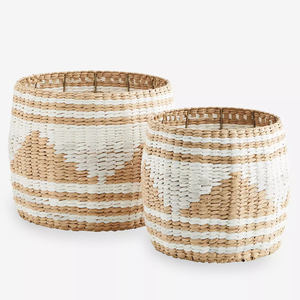 Panier de rangement en jacinthe d'eau pour l'organisation de la cuisine, paniers fonctionnels, prix compétitif - Product Image 1