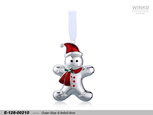 Winko XMAS ORN เครื่องประดับตกแต่งคริสต์มาสแบบแขวน รูปคนขนมปังขิง  วัสดุซิลิโคน/แลคเกอร์ - Product Image 1