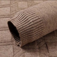 Automne et hiver chaud tricoté hommes pull mode col haut Patch à capuche Street Wear à capuche décontracté hommes pull