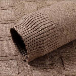 Automne et hiver chaud tricoté hommes pull mode col haut Patch à capuche Street Wear à capuche décontracté hommes pull - Product Image 2