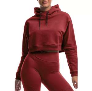 Pull à capuche en molleton de polyester 100% pour femmes pull Streetwear de haute qualité coupe boxy imprimé personnalisé OEM automne respirant - Product Image 6