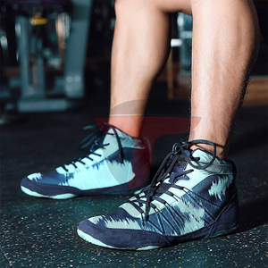 รองเท้าชกมวยหนังแบบหุ้มข้อสูง ผลิตตามสั่ง คุณภาพสูง น้ำหนักเบา กันลื่น ใช้ได้ทุกสภาพอากาศ ยึดเกาะดีเยี่ยม - Product Image 5