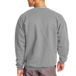 Venta al por mayor de sudaderas de hombre de algodón liso de lana cuello redondo OEM Logo pulóver sudadera Streetwear Drop Shoulder Fabricante - Product Image 5