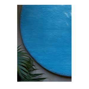 Alfombra de lana con mechones a mano abstracta moderna, Color azul para sala de estar, área de juego para niños, alfombra de Color azul abstracta moderna hecha a mano, alfombras - Product Image 2