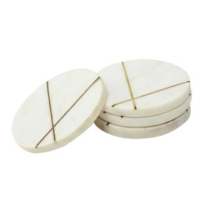 Posavasos de Piedra de Lujo de Alta Calidad en Oferta, Posavasos de Mármol y Madera de Acacia para Bebidas, Bodas y Hogar - Product Image 2