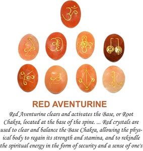 Cheap Price On Soha Agate Natural Tiger Eye Crystal Oval Set with Reiki Symbols <b>for</b> Chakra Balancing & Meditation On <b>Sale</b> - Product Image 6