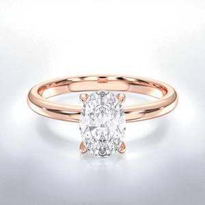 ชุดแหวนเพชรโมอิส E-F กะรัต/VVS-VS เพชรสำหรับผู้หญิง1.78กะรัตทำจากเงิน-ตัดวงรีและทรงกลม - Product Image 2