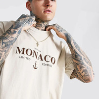 Camiseta de Hombre de Algodón, Diseño Moderno, Corte Ajustado, Ecológica, Transpirable, con Nombre de Marca Personalizado, Edición Limitada Mónaco, Venta al Por Mayor