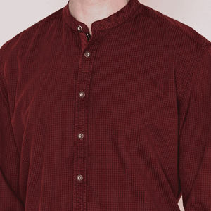 Camisa Casual a Cuadros de Algodón Estilo Bávaro 2025, Camisa de Vestir Tejida, Servicio de Diseño de Ropa OEM - Product Image 3