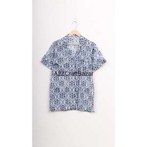 Ensemble de pyjama en coton non tissé à manches courtes à motif floral pour l'été, imprimé, 100% coton, doux, respirant, séchage rapide, vêtements de nuit de luxe, à porter au quotidien - Product Image 1