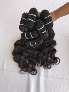 Haute Qualité 100% Exportation 16 Pouces Lâche Vague Profonde Bundle 100% Raw Remy Temple Indien Vierge Extensions de Cheveux Humains 12A Doux Unique - Product Image 5