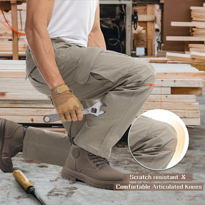Pantalon de travail personnalisé Cargo pour hommes pantalon multi-poches durable avec impression personnalisée pour atelier extérieur industriel - Product Image 3