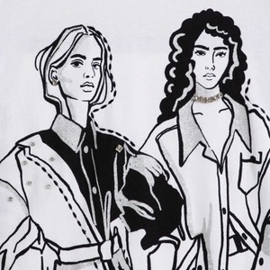 Offre Spéciale grand écran imprimé blanc 100% coton femmes surdimensionné t-shirt Logo personnalisé Streetwear décontracté t-shirt pour les filles - Product Image 5