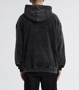 500 Gsm Plain <b>Pullover</b> <b>Men</b> Hoodie 100% Cotton French Terry Acid Wash Oversize Very Stylish Hoodies With Custom Logo - Product Image 6
