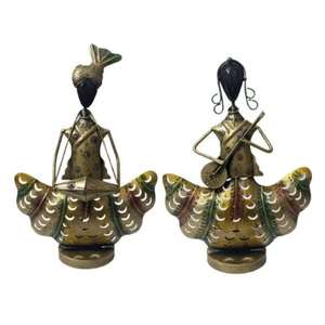 Statue en métal de couple doré de qualité supérieure, décoration d'intérieur pour salon, chambre à coucher, cadeau de mariage, vente en gros, exportation - Product Image 1