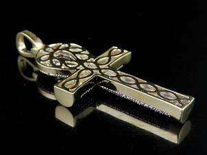 Colgante de diamante de moissanita estilo cruz cristiana en plata S925 El mejor regalo de compromiso de boda para hombres y mujeres - Product Image 5