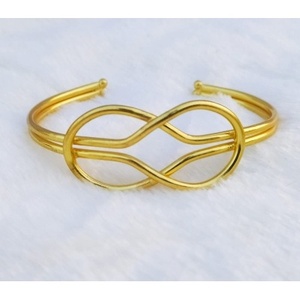 Geometric Brass Cuff <b>Bracelets</b>-Handmade & Gold Plated - Product Image 1