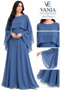 Textured Knit Vintage Abaya Overlay Long Sleeve Floor Length Spring Summer <b>Wedding</b> Muslim <b>Dress</b> Modest Wear <b>Plus</b> <b>Size</b> - Product Image 3