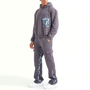 Vente à chaud vêtements de sport survêtements respirants en polyester vêtements de sport de haute qualité survêtement de couleur contrastée - Product Image 1