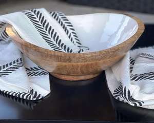 Nouveaux produits Bol de service en émail sur bois Vaisselle Assiettes Bols à dîner Salade et fruits Bol en émail - Product Image 4