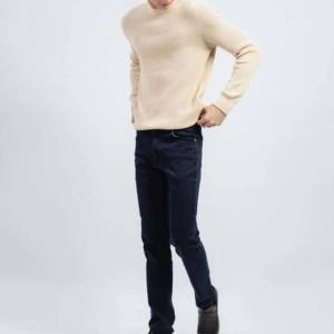 Pulls pour hommes en coton 100% respirant, à motif de lettres, col rond, tricot moelleux, anti-boulochage, séchage rapide, fabrication sur mesure, design OEM - Product Image 2