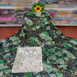 Dirac Fransawi con Cuentas de Piedra Somalí de Última Moda 2025 con Impresionante Diseño Floral para Ocasiones Especiales y Vestidos de Fiesta - Product Image 3