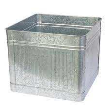 Custom Logo High Quality <b>Galvanized</b> Bucket Round <b>Tub</b> Deep Metal Handle For Plant Flower Rustic Finished Metal Planter - Product Image 5