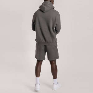 <b>Men</b> Sets Two Piece Custom Windbreaker Sports <b>Shorts</b> And Hoodie Tracksuit <b>Zip</b> Up Hoodie Sweat Suit Nylon <b>Short</b> Set - Product Image 6