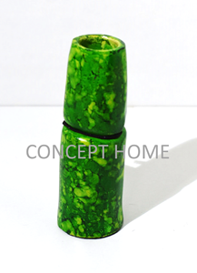 Bougeoir vert à bas prix Pot à bougie unique Corps conique creux haut Autres bougeoirs Lanternes Pots à bougies - Product Image 2