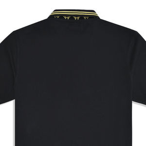 Men's Casual Eco-Friendly Solid Pattern 100% Cotton Spandex for Polo <b>Shirt</b> Black Plain Pique <b>Half</b> Sleeves with <b>Buttons</b> - Product Image 5