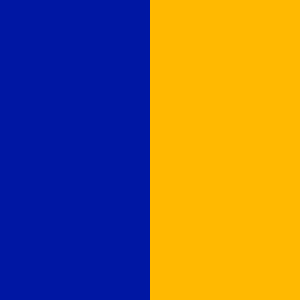 Bleu roi avec or